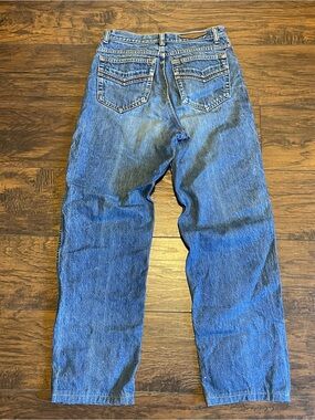 Reverse Blue Flare Wide-Leg Jeans